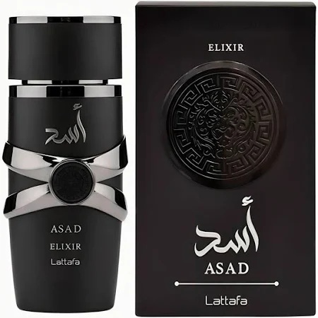Trwałe perfumy męskie Lattafa Asad Elixir 100 ml – różowy pieprz, szafran, kadzidło