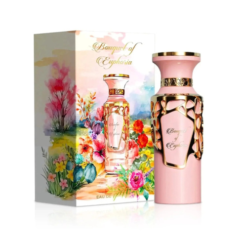 Perfumy Bouquet of Euphoria 100 ml – kobiecy zapach z jaśminem, gardeniią i karmelem OPAKOWANIE