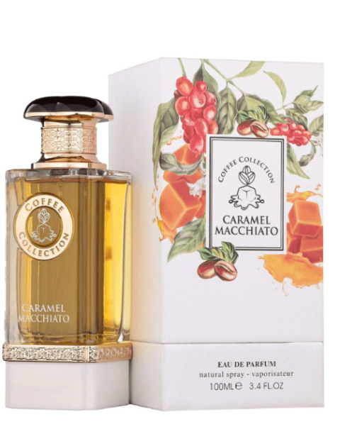 Perfumy Caramel Macchiato 100 ml – gourmandowa kompozycja z paczulą i cedrem OPAKOWANIE