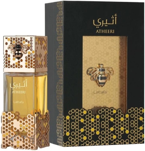 opakowanie Lattafa Atheeri EDP 100 ml – arabskie perfumy damskie z passiflorą, orchideą i wanilią