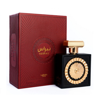 Nebras EDP 100 ml – gourmandowe perfumy z Emiratów Arabskich OPAKOWANIE
